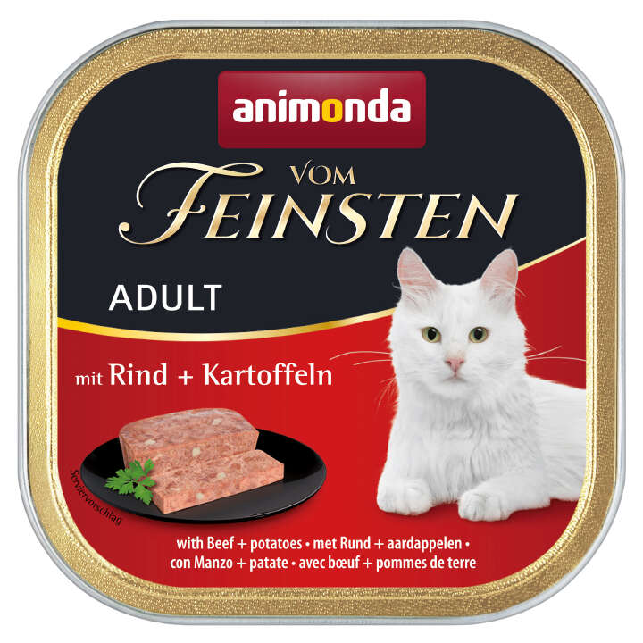 animonda Katzen-Nassfutter Vom Feinsten Adult Rind + Kartoffeln